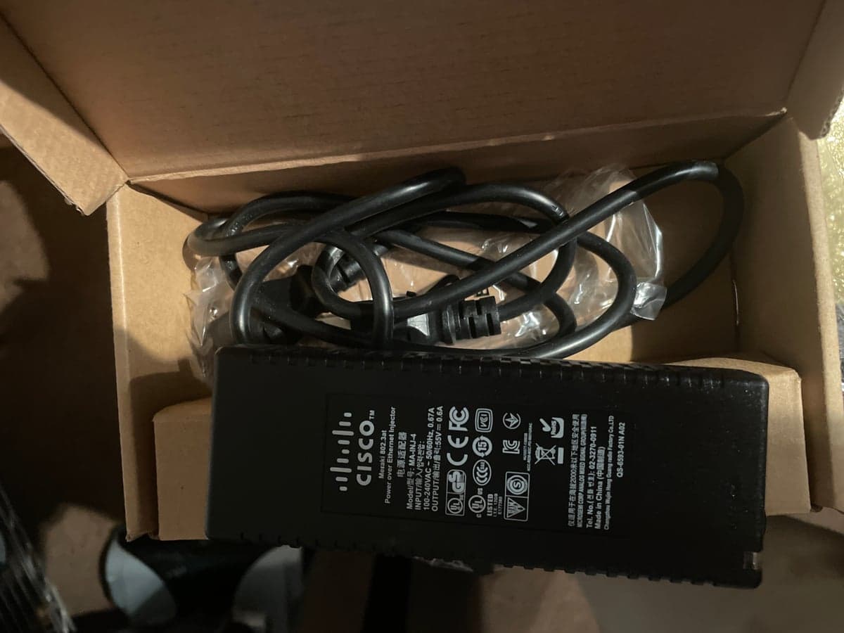 Cisco Meraki MA-INJ-4 PoE Injector