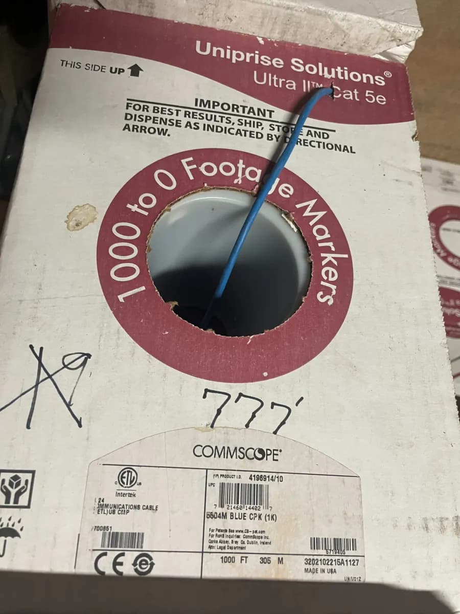 CommScope / Uniprise Ultra II 5504M Cat5e CMP Plenum Cable Boxes thumbnail 6